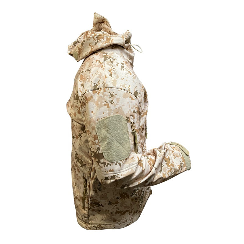 Chaqueta tactica softshell acu desert