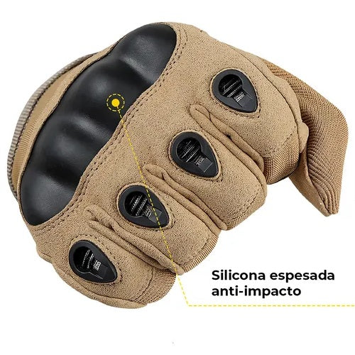 Guante tactico nudillo rigido coyote