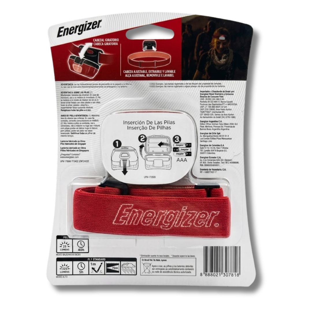 LINTERNA ENERGIZER UNIVERSAL HDL20 325 LUMENS