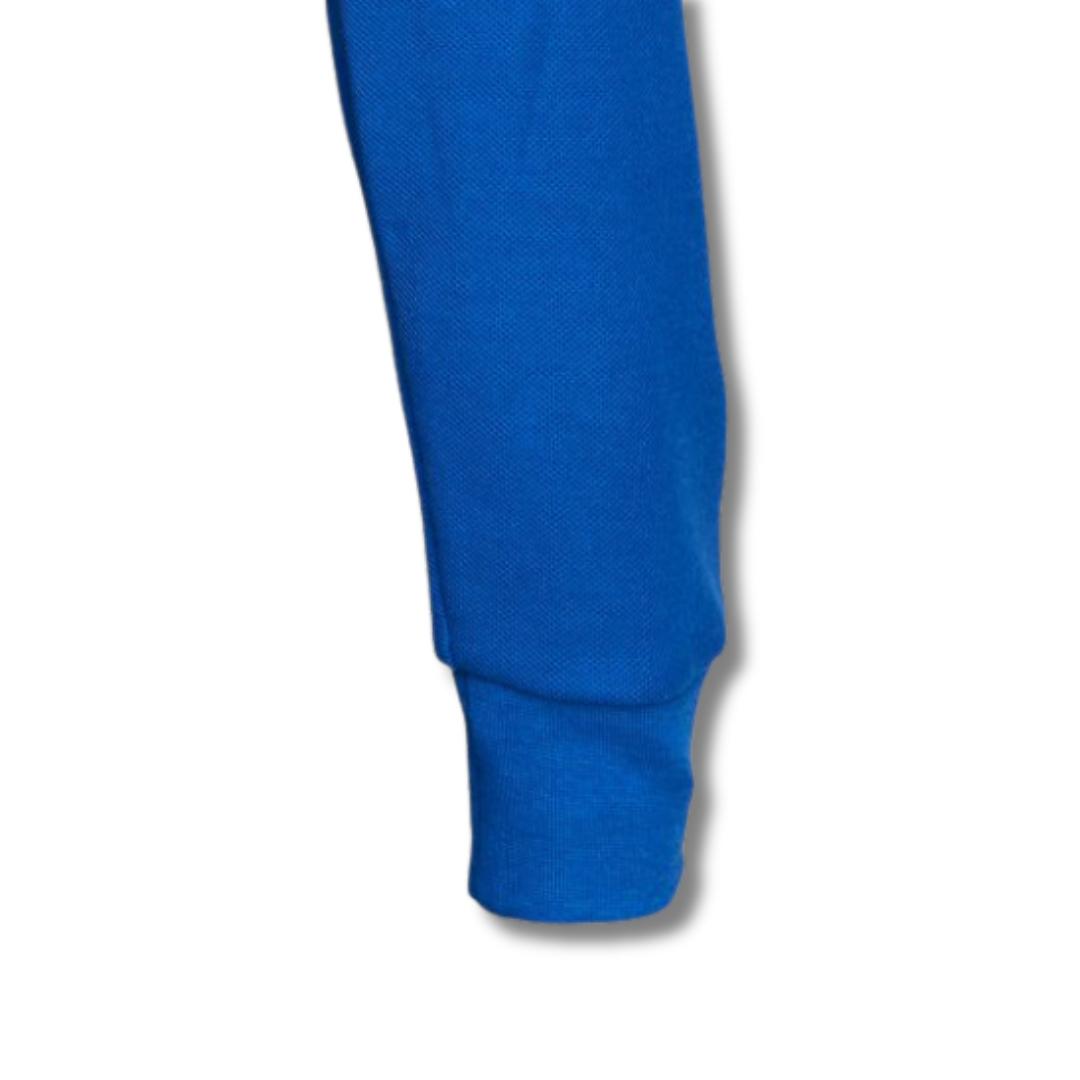 POLERA PIQUE DAMA AZUL REY M/L