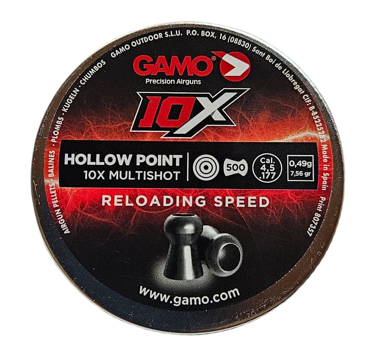 Lata poston marca Gamo modelo hollow point 4.5 500un