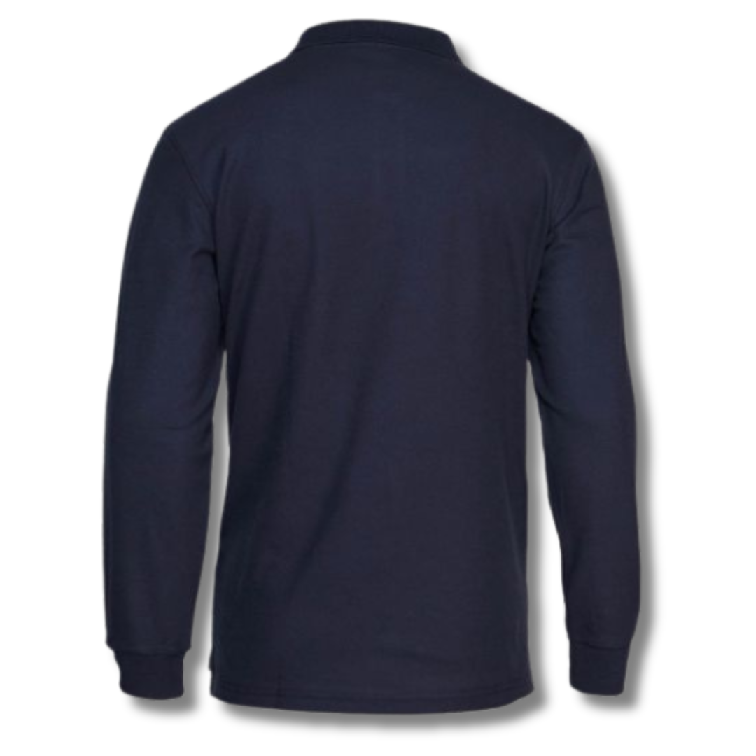POLERA PIQUE VARÓN AZUL MARINO M/L