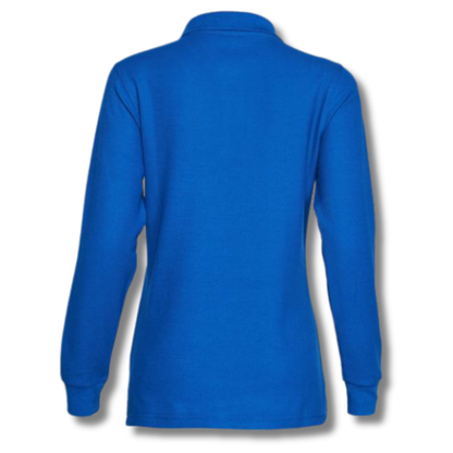 POLERA PIQUE DAMA AZUL REY M/L