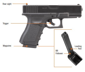Pistola Glock 19 GEN4 CAL. 4.5 Co2