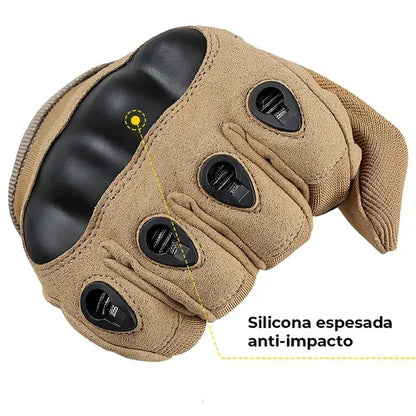 Guante tactico nudillo rigido coyote