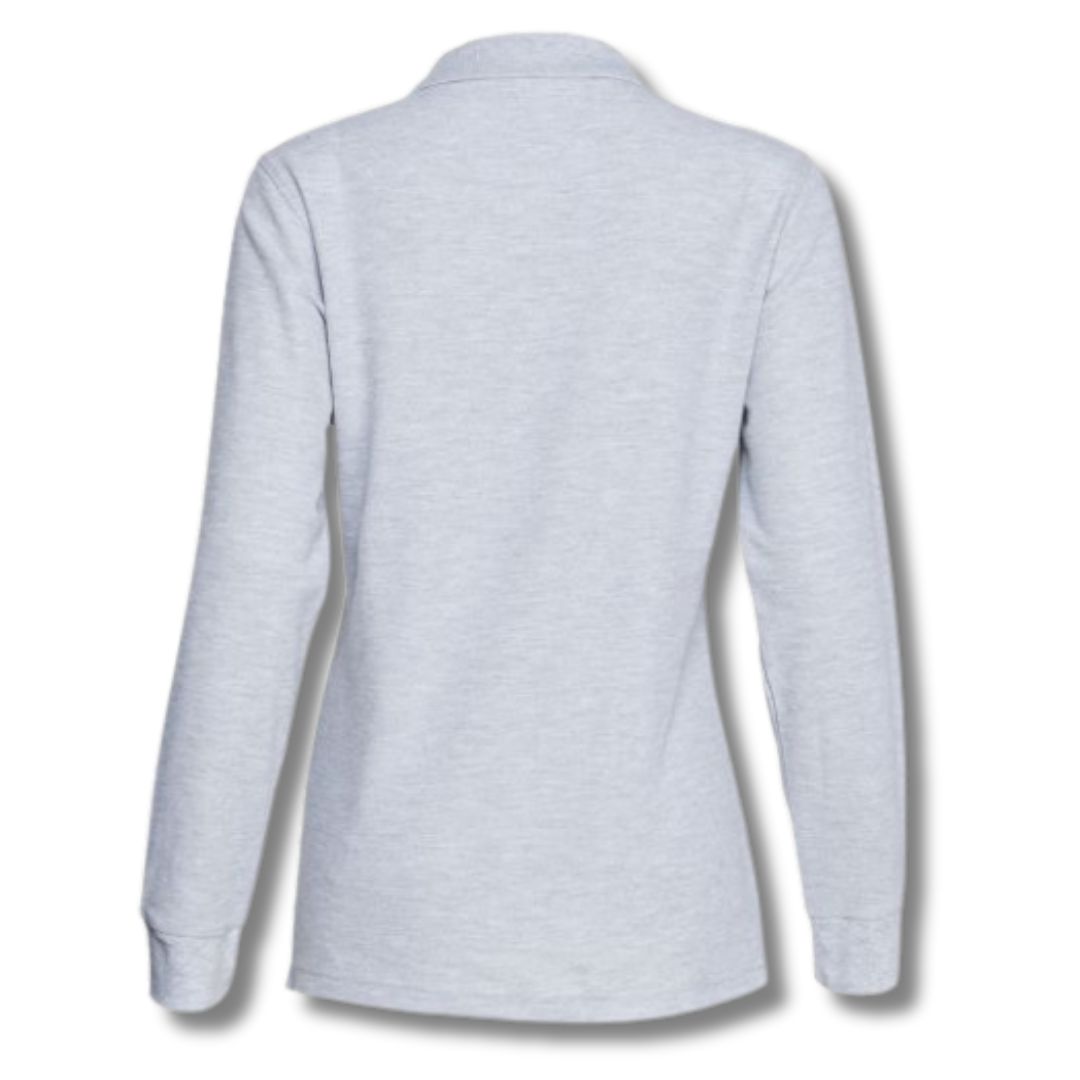 POLERA PIQUE DAMA GRIS M/L