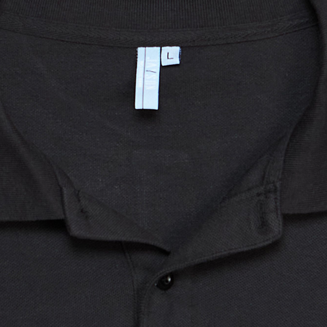 POLERA PIQUE VARÓN NEGRA M/L