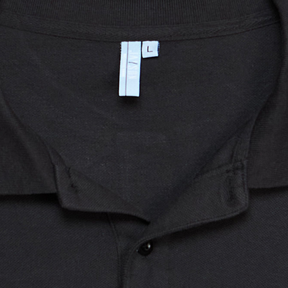 POLERA PIQUE VARÓN NEGRA M/L
