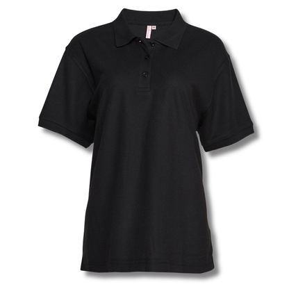 POLERA PIQUE DAMA NEGRA M/C