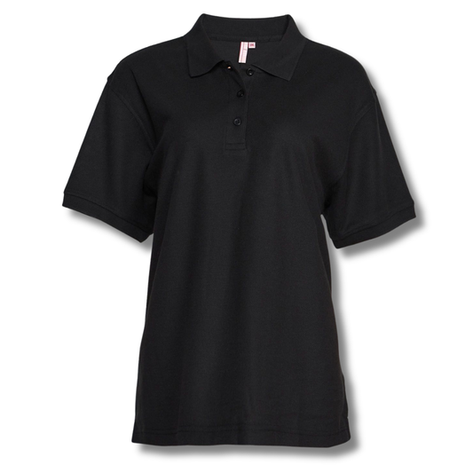 POLERA PIQUE DAMA NEGRA M/C