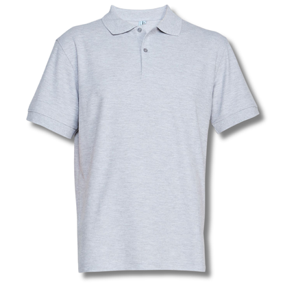 POLERA PIQUE VARÓN GRIS M/C
