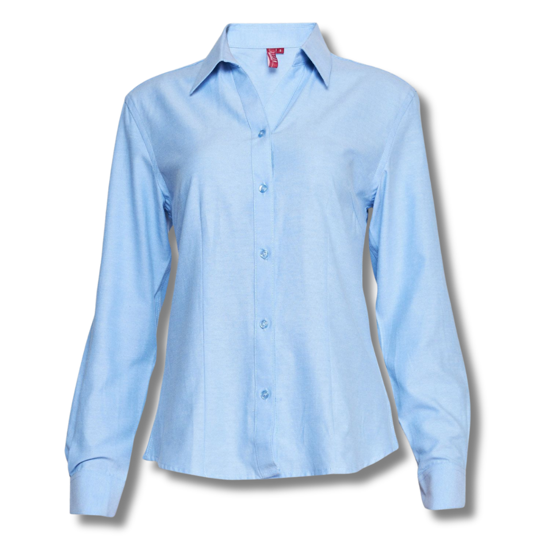 BLUSA OXFORD CELESTE