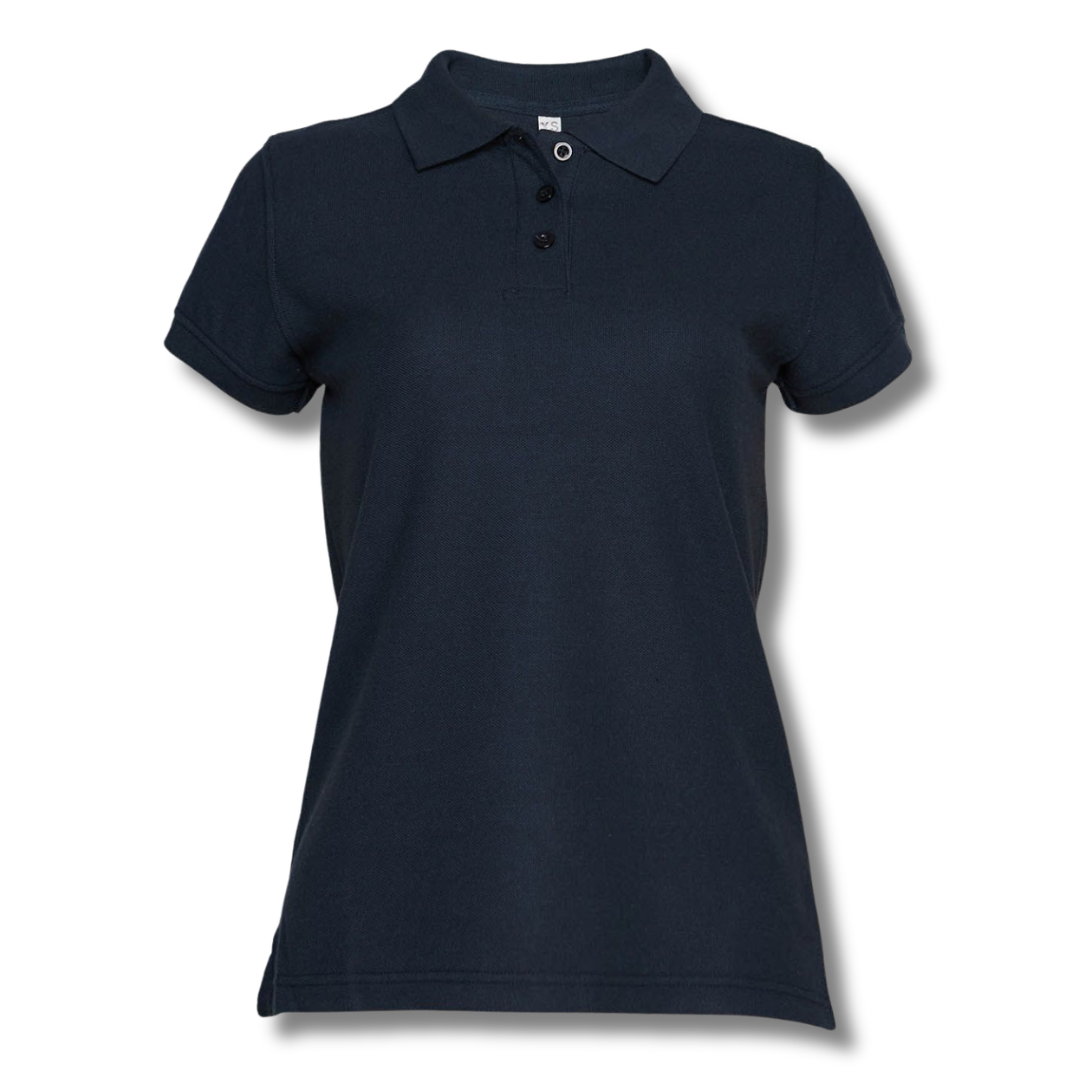 POLERA PIQUE DAMA AZUL MARINO M/C