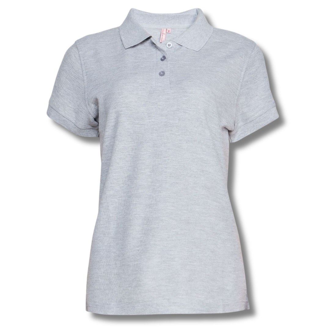 POLERA PIQUE DAMA GRIS M/C