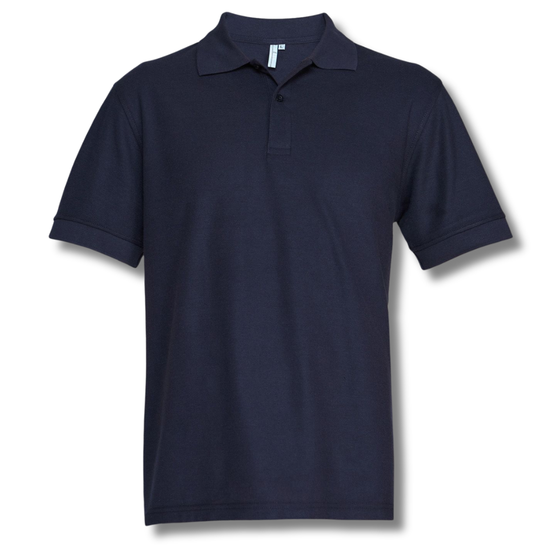 POLERA PIQUE VARÓN AZUL MARINO M/C