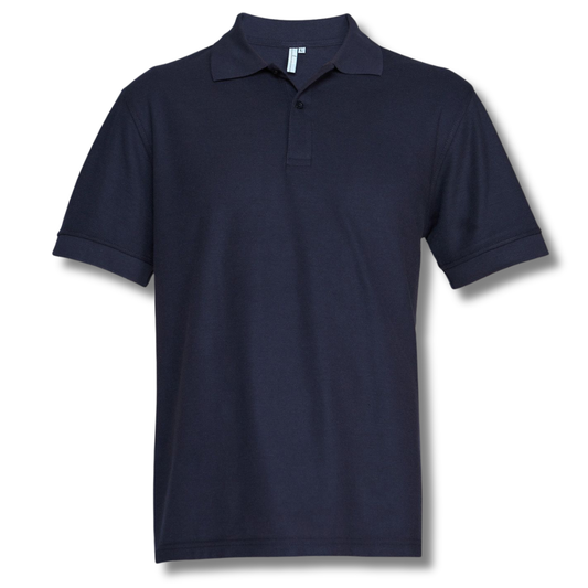POLERA PIQUE VARÓN AZUL MARINO M/C