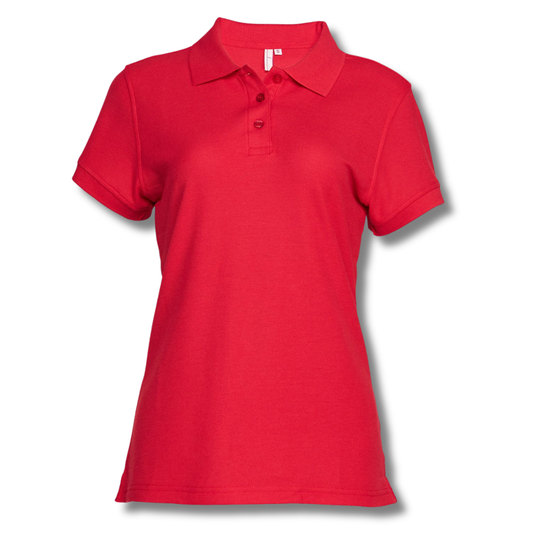 POLERA PIQUE DAMA ROJA M/C