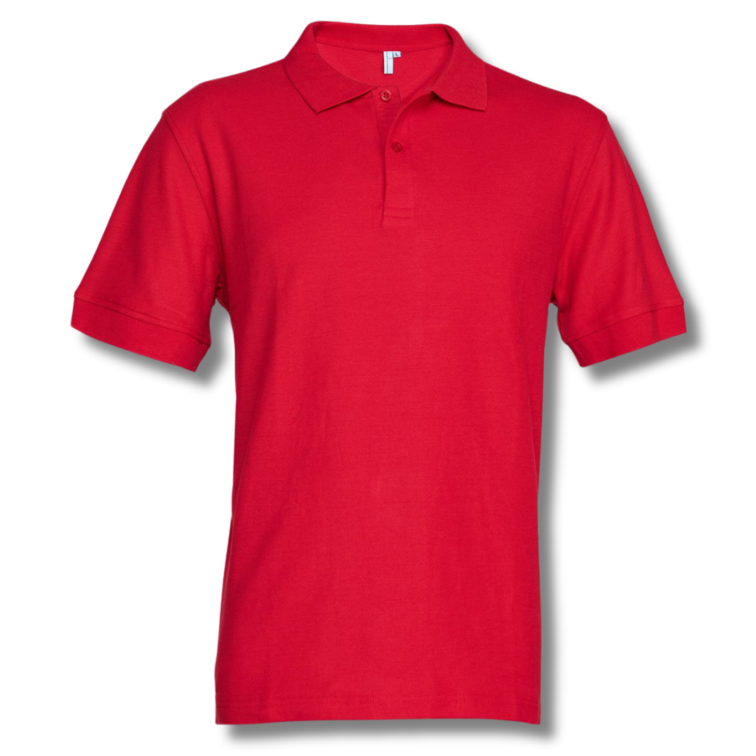 POLERA PIQUE VARÓN ROJA M/C
