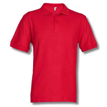 POLERA PIQUE VARÓN ROJA M/C