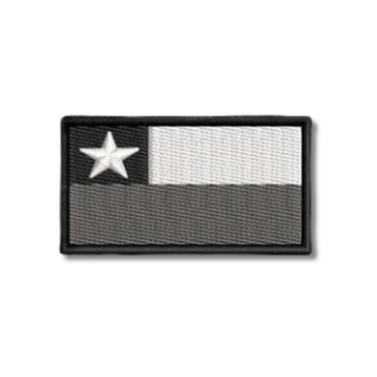PARCHE BANDERA CHILENA BORDADA NEGRA