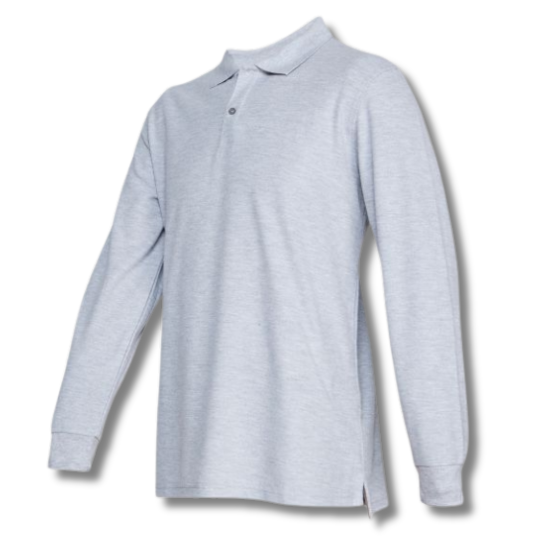 POLERA PIQUE VARÓN GRIS M/L