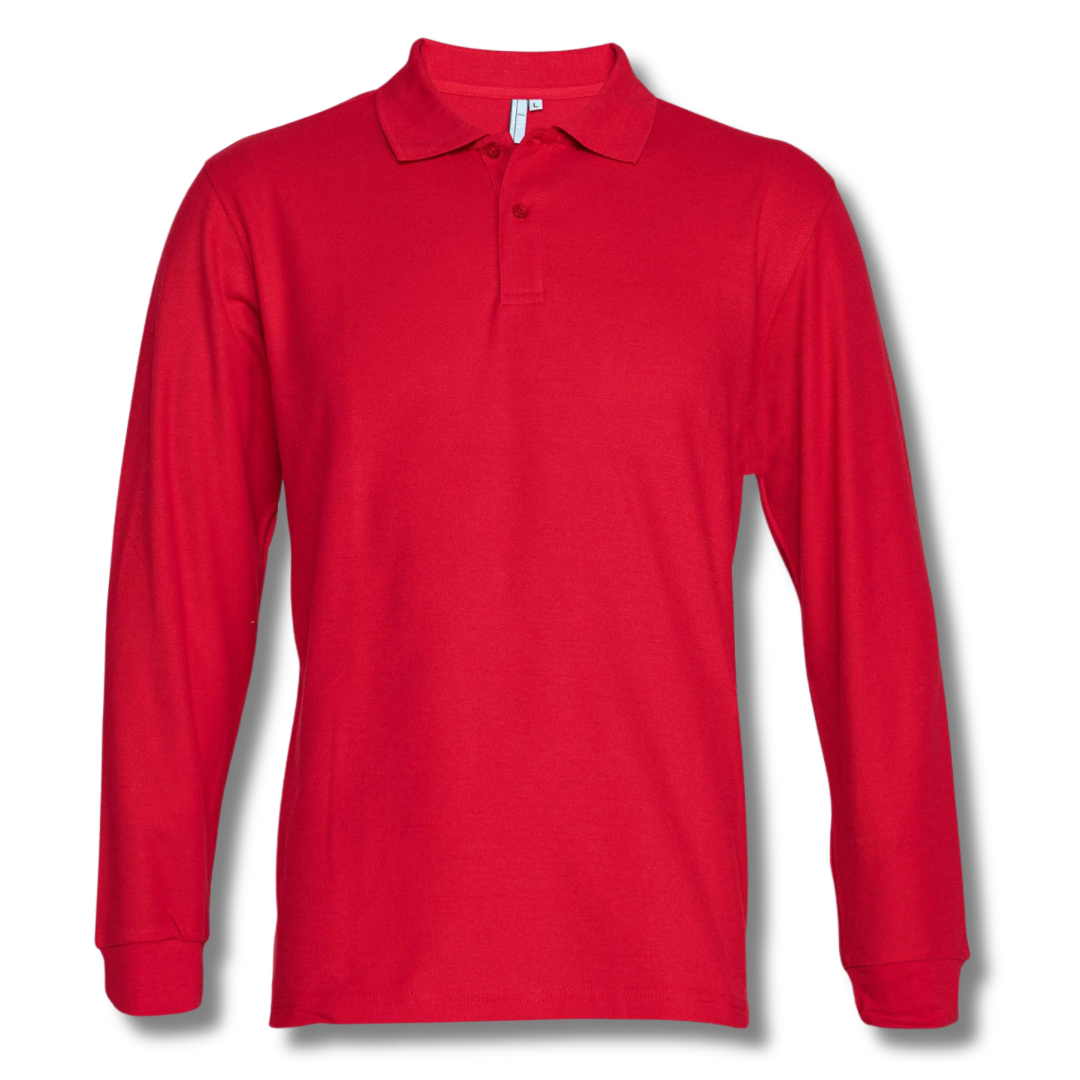 POLERA PIQUE VARÓN ROJA M/L