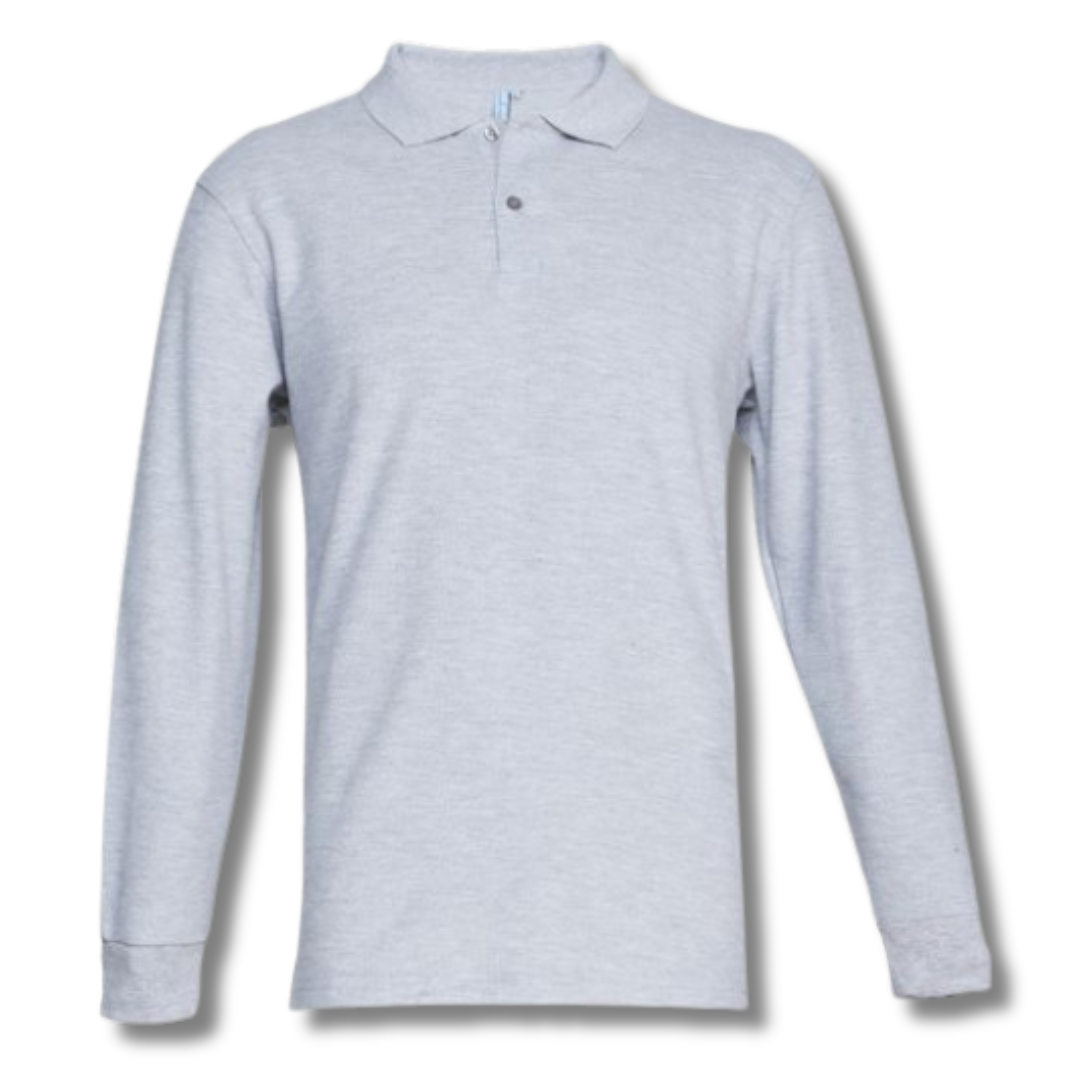 POLERA PIQUE VARÓN GRIS M/L