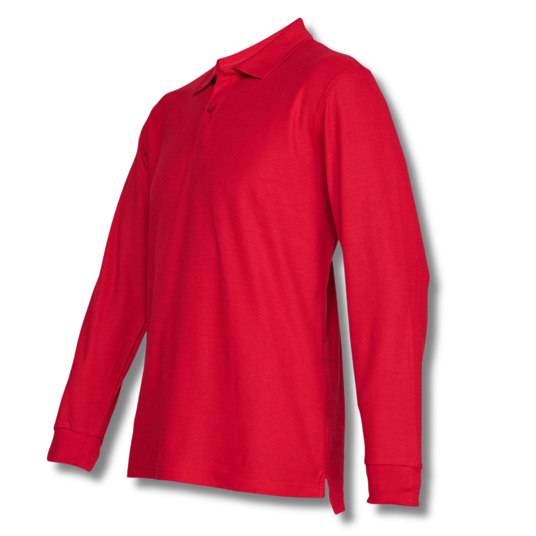 POLERA PIQUE VARÓN ROJA M/L
