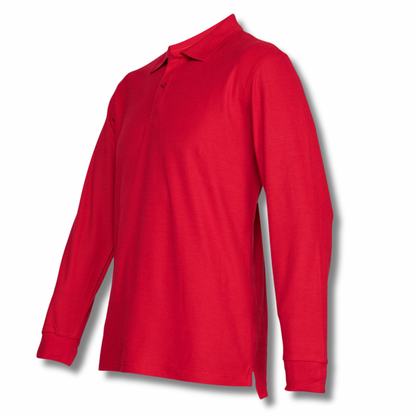 POLERA PIQUE VARÓN ROJA M/L