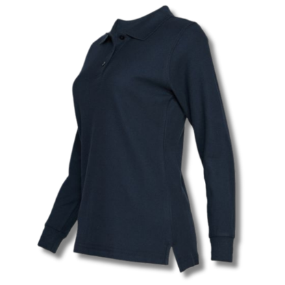 POLERA PIQUE DAMA AZUL MARINO M/L