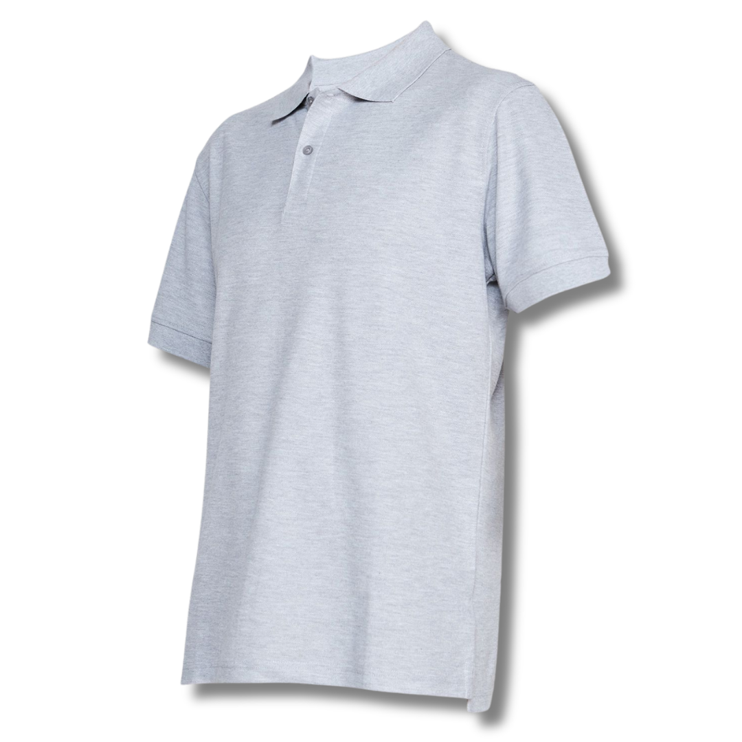 POLERA PIQUE VARÓN GRIS M/C