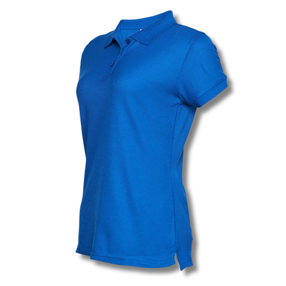 POLERA PIQUE DAMA AZUL REY M/C