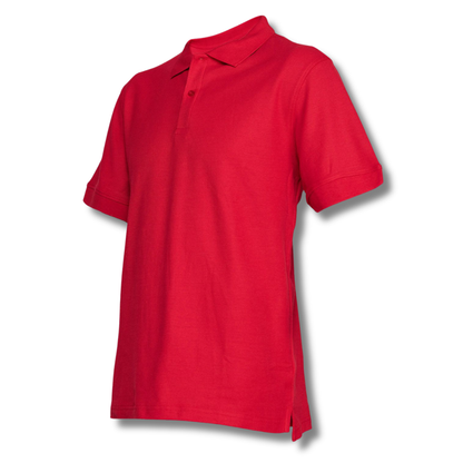 POLERA PIQUE VARÓN ROJA M/C