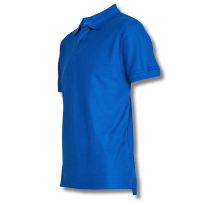 POLERA PIQUE VARÓN AZUL REY M/C