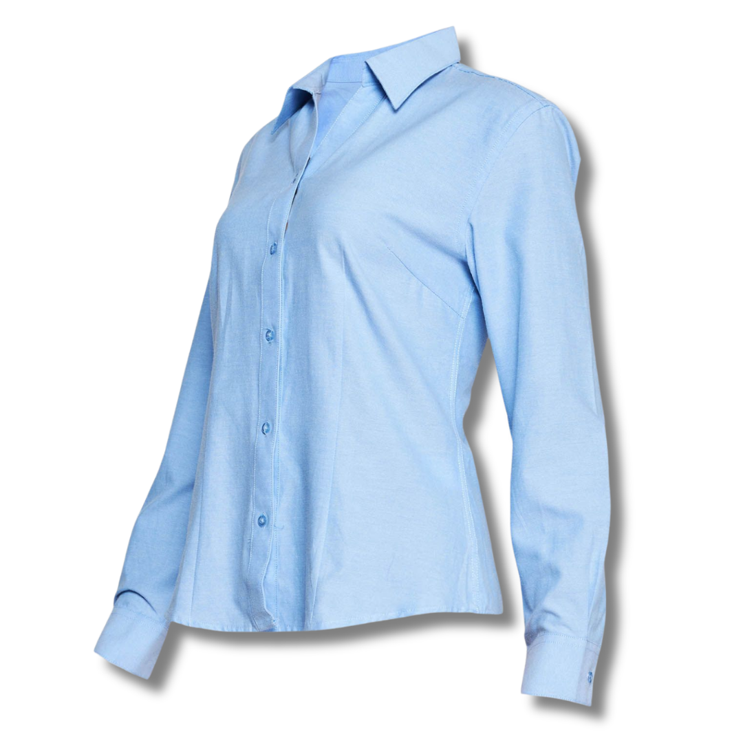 BLUSA OXFORD CELESTE