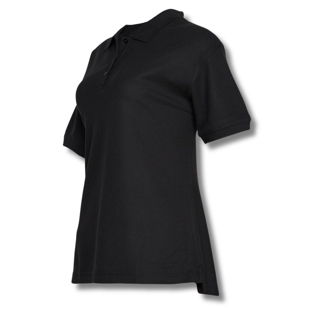 POLERA PIQUE DAMA NEGRA M/C