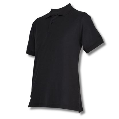 POLERA PIQUE VARÓN NEGRA M/C