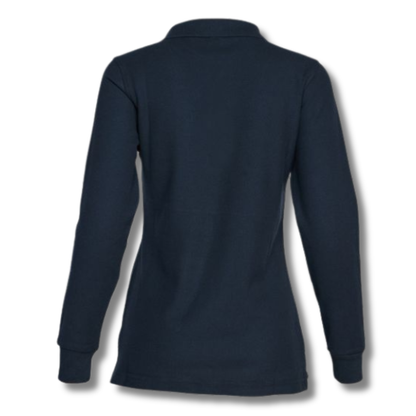 POLERA PIQUE DAMA AZUL MARINO M/L