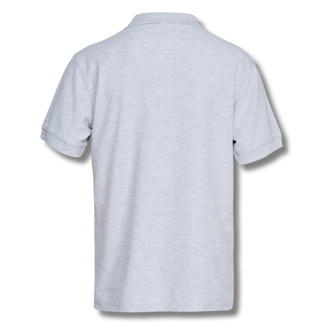 POLERA PIQUE VARÓN GRIS M/C