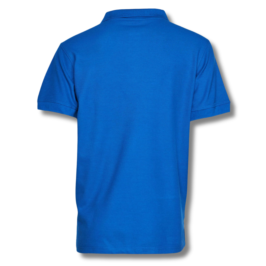 POLERA PIQUE VARÓN AZUL REY M/C