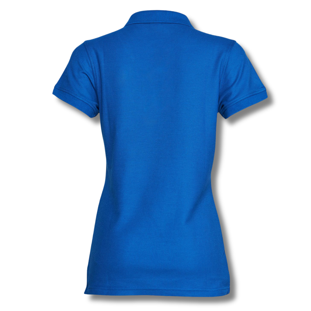 POLERA PIQUE DAMA AZUL REY M/C