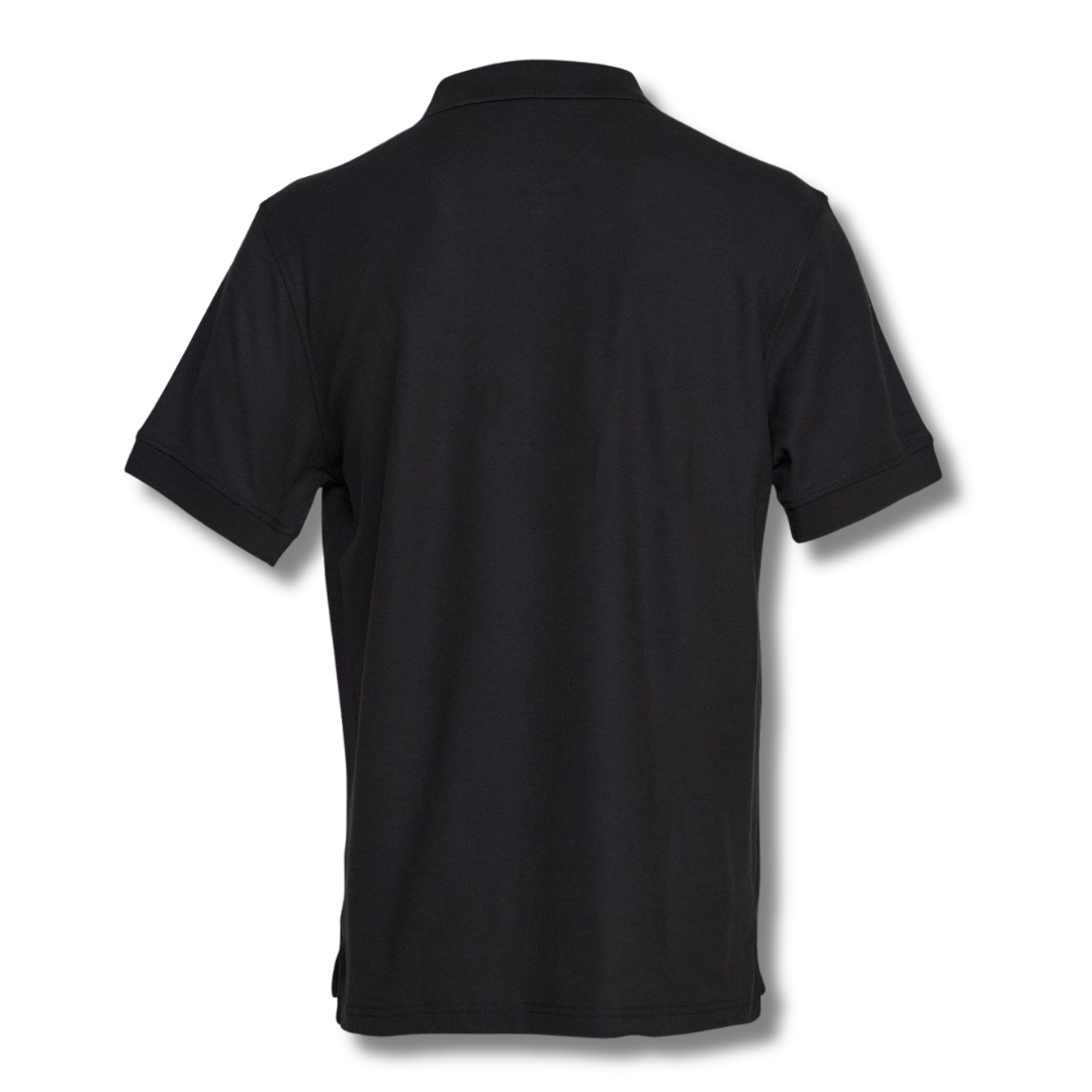 POLERA PIQUE VARÓN NEGRA M/C