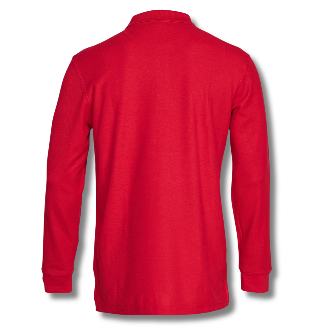 POLERA PIQUE VARÓN ROJA M/L