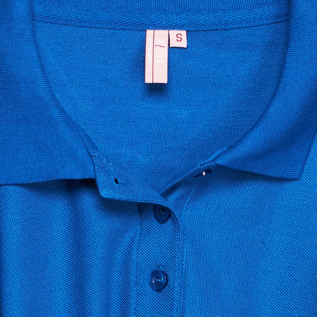 POLERA PIQUE DAMA AZUL REY M/C