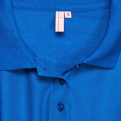 POLERA PIQUE DAMA AZUL REY M/C