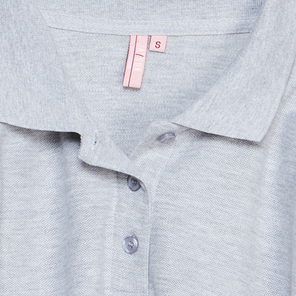 POLERA PIQUE DAMA GRIS M/C