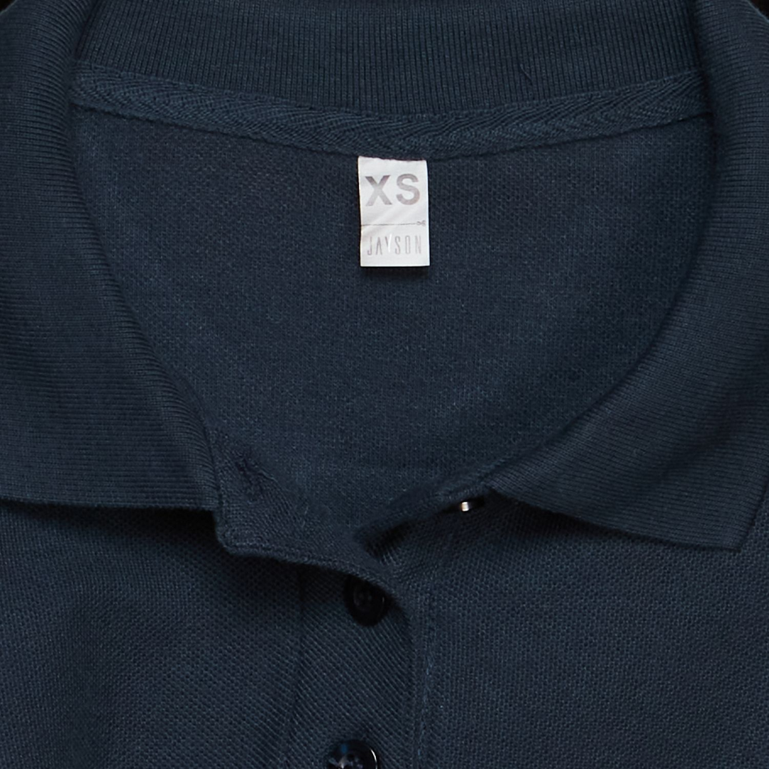 POLERA PIQUE DAMA AZUL MARINO M/C