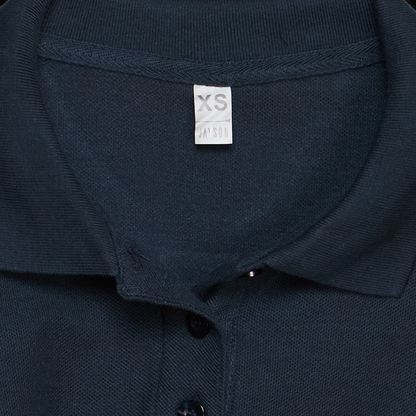 POLERA PIQUE DAMA AZUL MARINO M/C