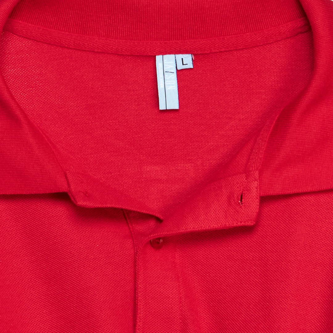 POLERA PIQUE VARÓN ROJA M/C