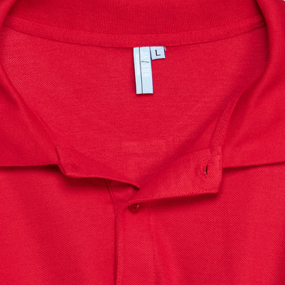 POLERA PIQUE VARÓN ROJA M/C